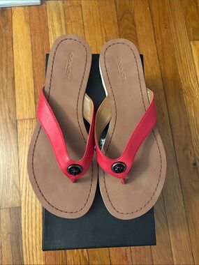 Coach Red sandals